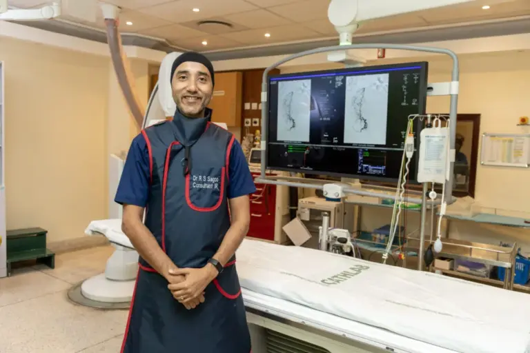 DR sagoo in the hospital. Uterine fibroid embolization