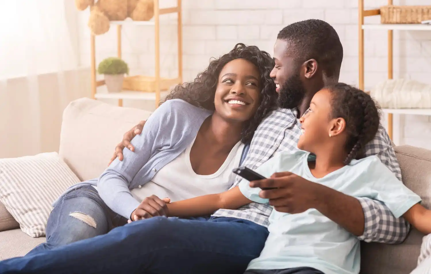 family enjoying moments